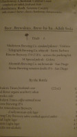 Corktree Cellars menu