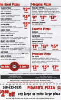 Figaro's Pizza menu