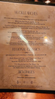 Huckleberry's Tavern menu