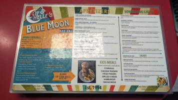 Blue Moon Cafe menu