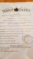 Teapot Depot menu