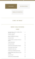 Nobu Malibu menu