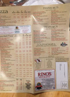 Fratelli's Italian menu