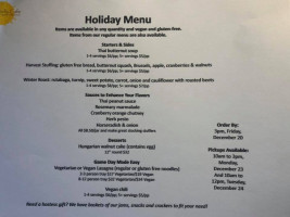 Sun Belly Cafe menu