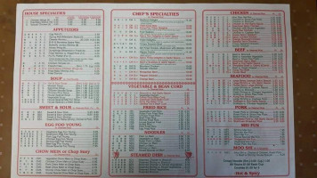 China Delight menu