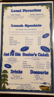 David Beard's Catfish King menu