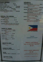 Philippine Cuisine menu