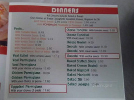 Angelo's Pizza menu