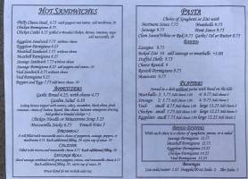 Morris Pizzeria menu