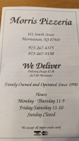 Morris Pizzeria menu