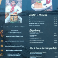 El Paisa menu