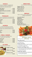 Bombay Olive menu