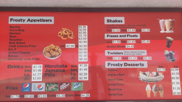 Frosty Drive-in menu