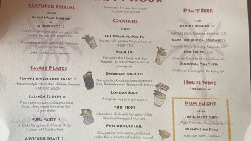 Trader Vic's Emeryville menu