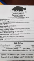 De Soto's Seafood Kitchen menu