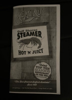 Gulf Shores Steamer menu