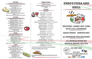 Enzo's Pizza And Grill (saddle Brook) menu