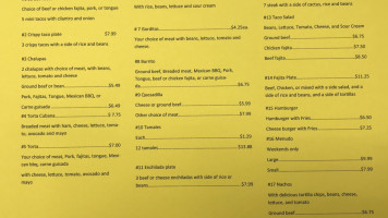 Los Jarritos Mexican Food menu