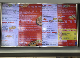 Pitza Pizza menu