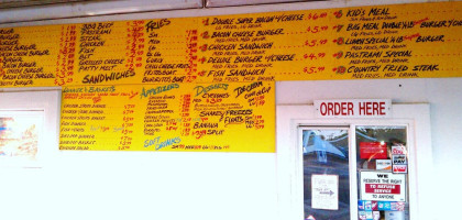 Rainbow Drive In menu