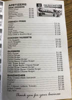 Rainbow Drive In menu