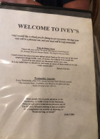 Ivey's menu