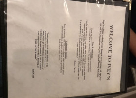 Ivey's menu