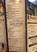 Sparta Taverna menu