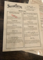 Sutter Buttes Brewing menu