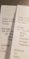 Rocco's Pizza menu