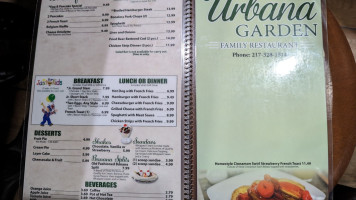 Urbana Garden Family menu