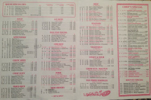 Happy Chinese menu