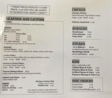 Nelson Family Center menu