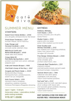 Café Diva menu