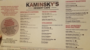 Kaminsky's Dessert Cafe food