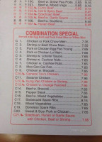 Number 1 China menu