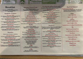 Annabelle's Cafe menu