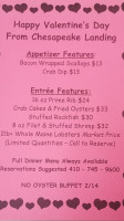 Chesapeake Landing menu