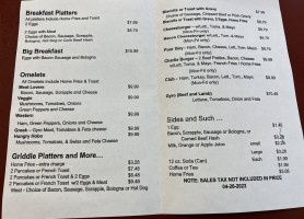 Charlie And Litza's South Main Cafe menu