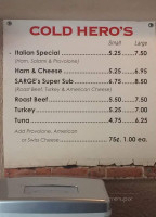 Sarge's Boulevard Pizza menu