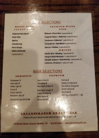 Starr Ranch menu