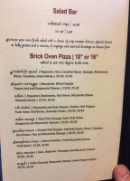 Timberloft Pizzeria menu