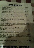 Pig N Whistle menu