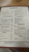 Tom's Country Cafe menu