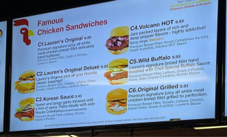 Lauren's Chicken Burger menu