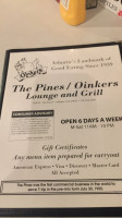 Pines Steak House menu