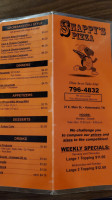 Snappy's Pizza menu