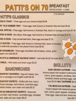 Patti's On 70 menu