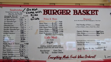 Burger Basket menu