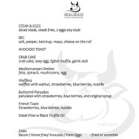 Moo Moo's Italian Steakhouse menu